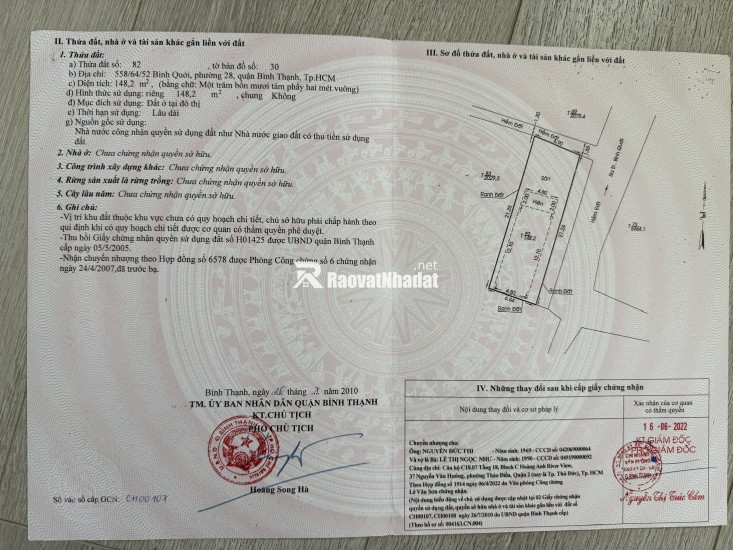 CHÍNH CHỦ CẦN TIỀN BÁN GẤP ĐẤT THANH ĐA- BÌNH QUỚI, CÓ SỔ